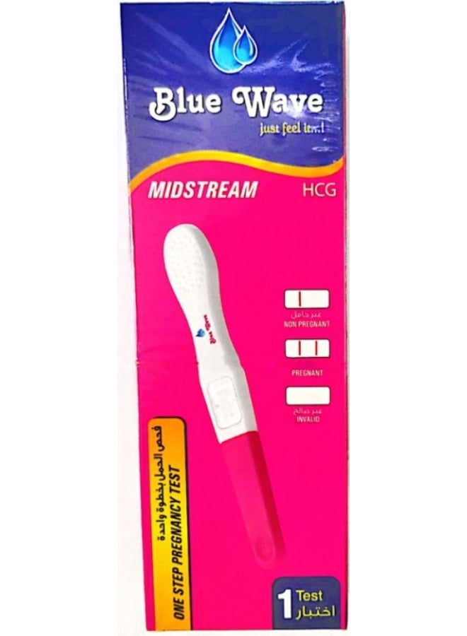 Blue Wave Midstream Pregnancy Test Kit – Reliable Home Pregnancy Detection - Image 1